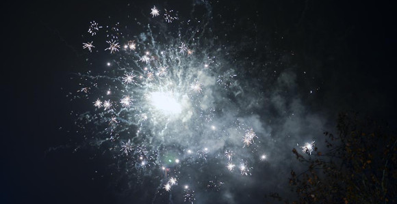 Vatromet ispred Banskog dvora