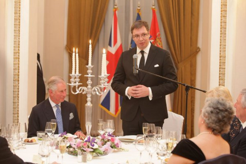 Vučićeva zdravica britanskom princu