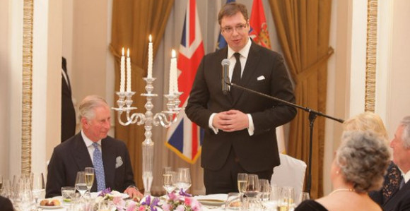 Vučićeva zdravica britanskom princu