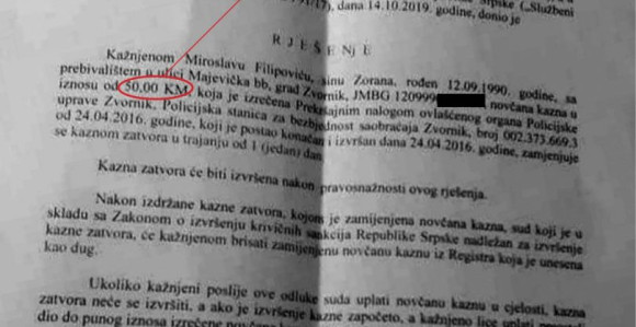 Šalju čovjeka u zatvor zbog 50 maraka!