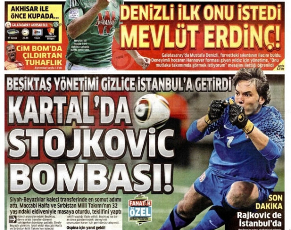 Turci posvetili naslovnu "BOMBI" Stojkoviću!