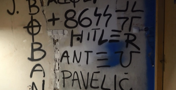 U sjedištu BBB - grafiti Paveliću i Hitleru!