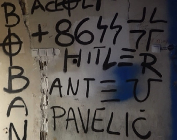 U sjedištu BBB - grafiti Paveliću i Hitleru!