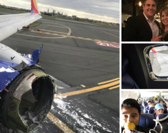 Експлозијом мотора исисана из авиона