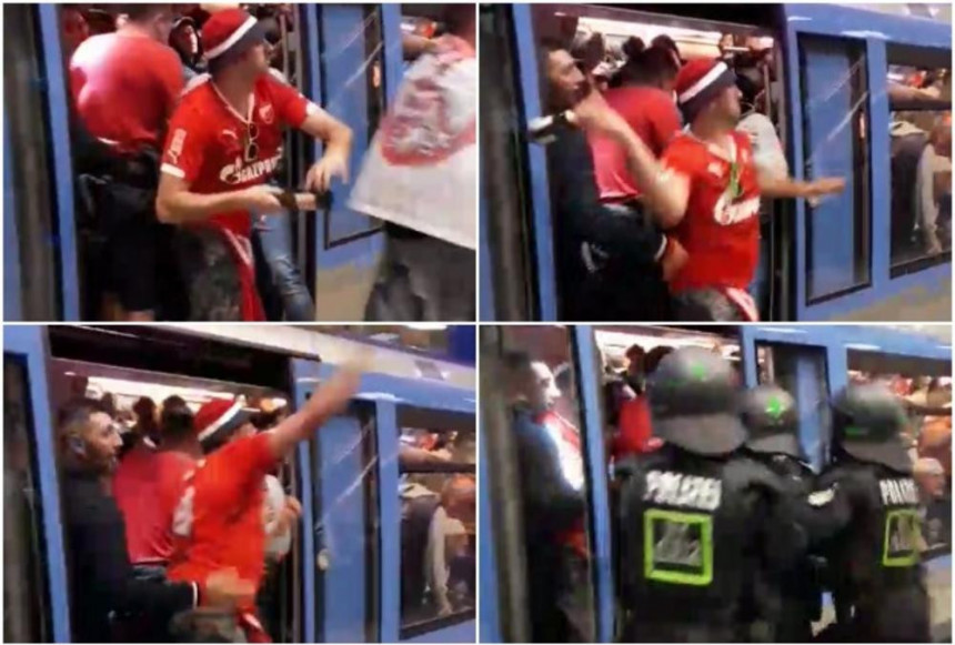 Incident Delija u minhenskom metrou sa policijom