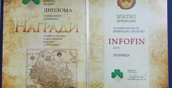 "Infofin" je najbolje malo privredno društvo Podrinja i Kolubare