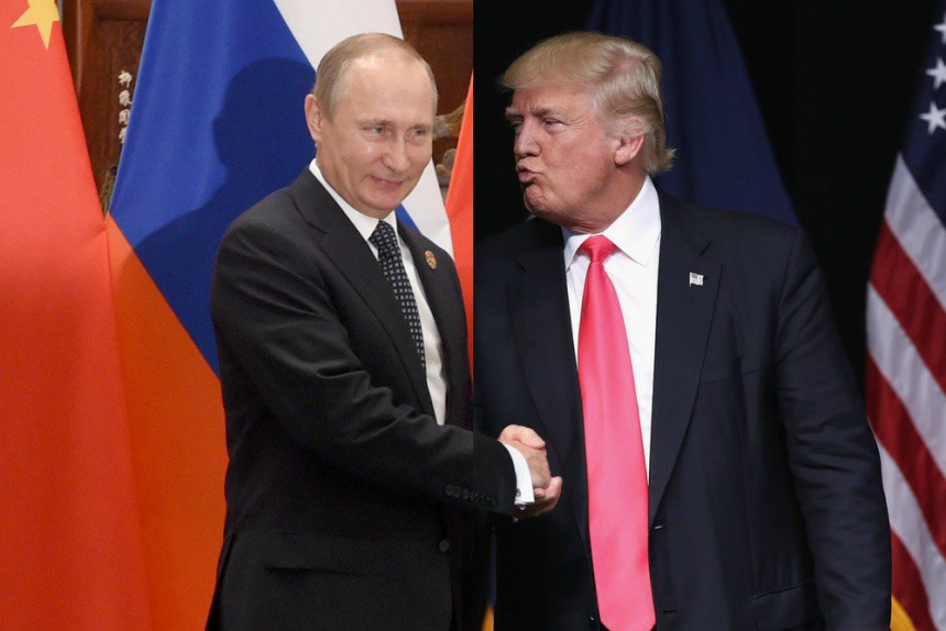 Trampova ruka na ramenu Putina