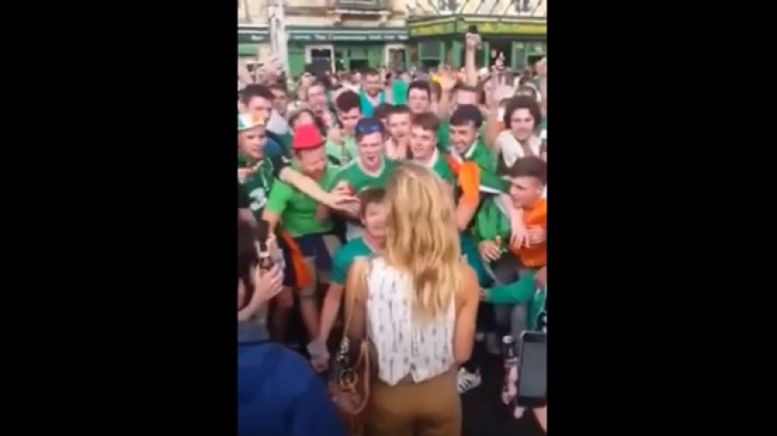 Видео: Кад весели Ирци сретну лијепу Францускињу и запјевају...!