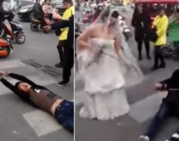 Mladoženju lancima vukla do oltara