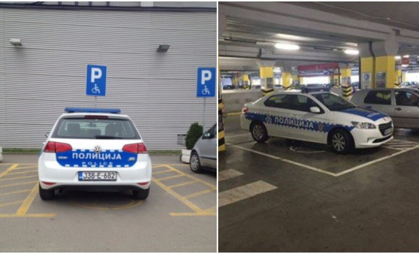 Бахато паркирање полиције у Бањалуци