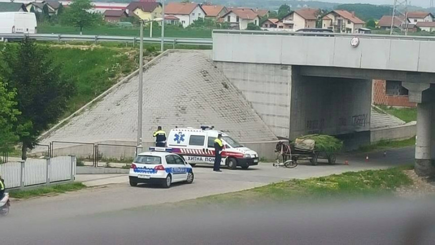 Sudarili se magarac i biciklista u Bijeljini