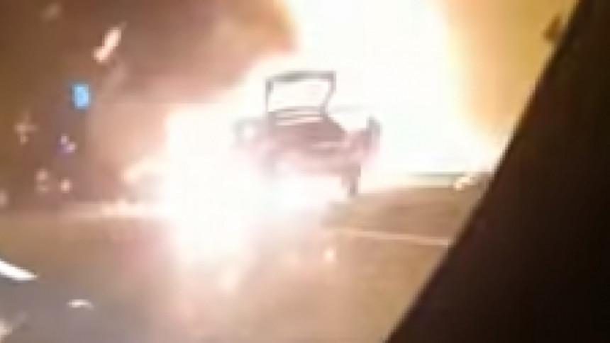 Snimak eksplozije auta u Hrvatskoj