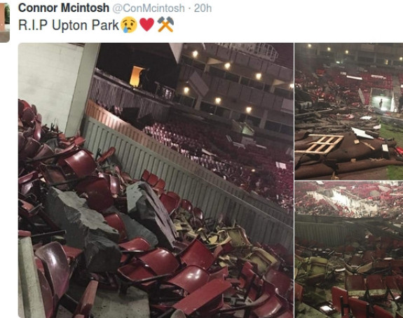 Video - Eksplozija u Londonu: Raznet stadion Vest Hema!