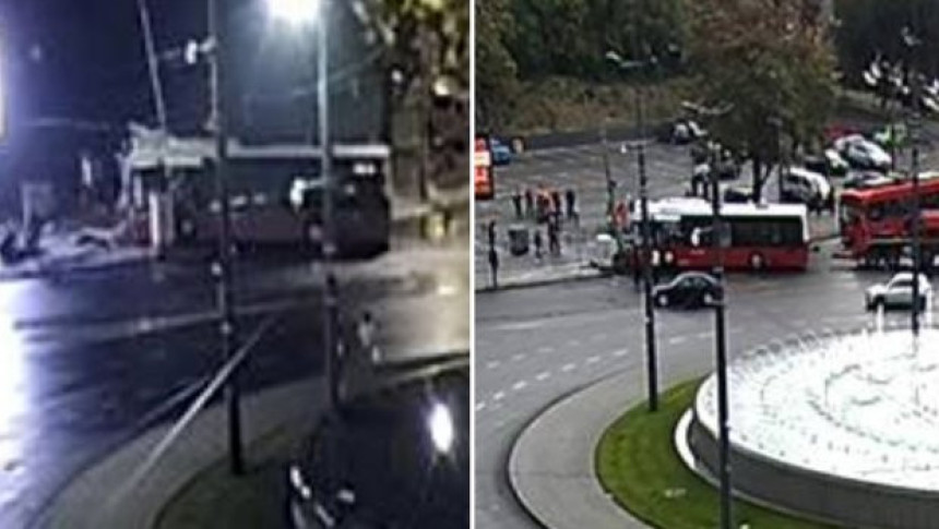 Autobus udario u banderu 