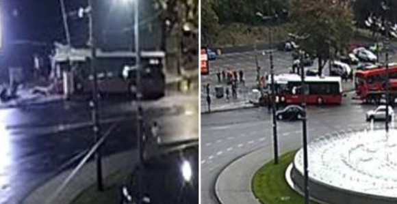 Autobus udario u banderu 