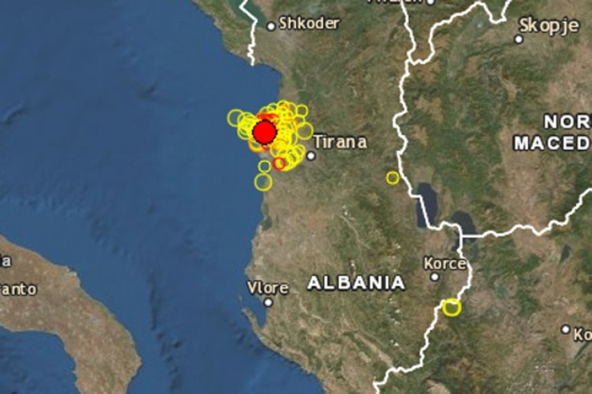 Јутрос се поново затресла Албанија