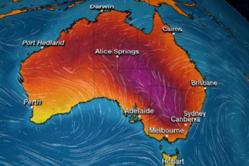 Најтоплији дан од почетка мјерења у Аустралији
