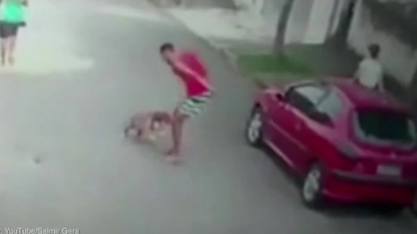 Pitbul napao dijete na ulici (VIDEO)