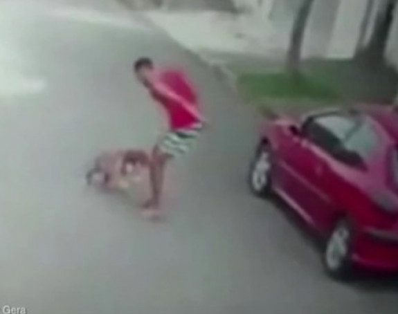 Pitbul napao dijete na ulici (VIDEO)