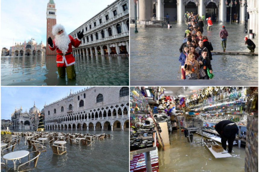 U Veneciji voda do pojasa, trg potopljen