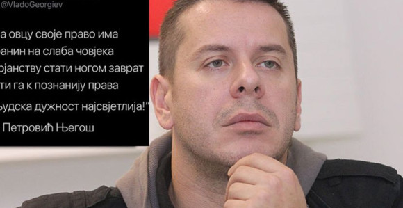 Georgiev na ćirilici napisao Njegošev stih i poručio: Istorija se ponavlja!