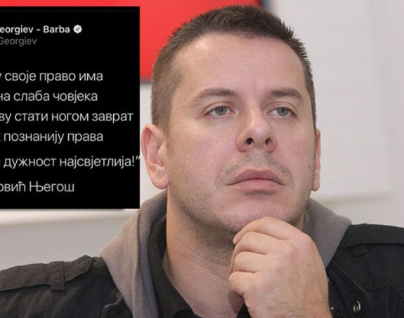Georgiev na ćirilici napisao Njegošev stih i poručio: Istorija se ponavlja!