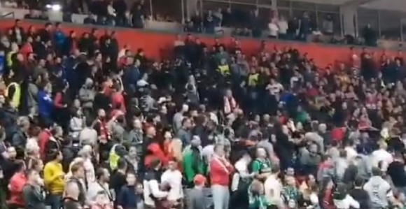 Tuča navijača u Areni, reagovala i policija