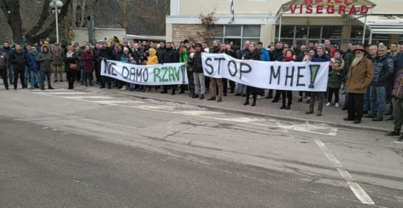 Протест због изградње мале ХЕ у Вишеграду