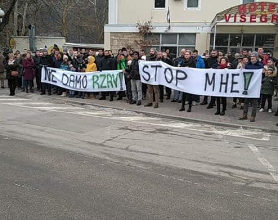 Protest zbog izgradnje male HE u Višegradu
