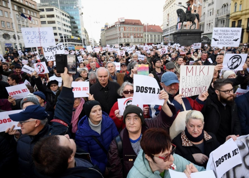 Hiljade građana na protestu protiv Milana Bandića