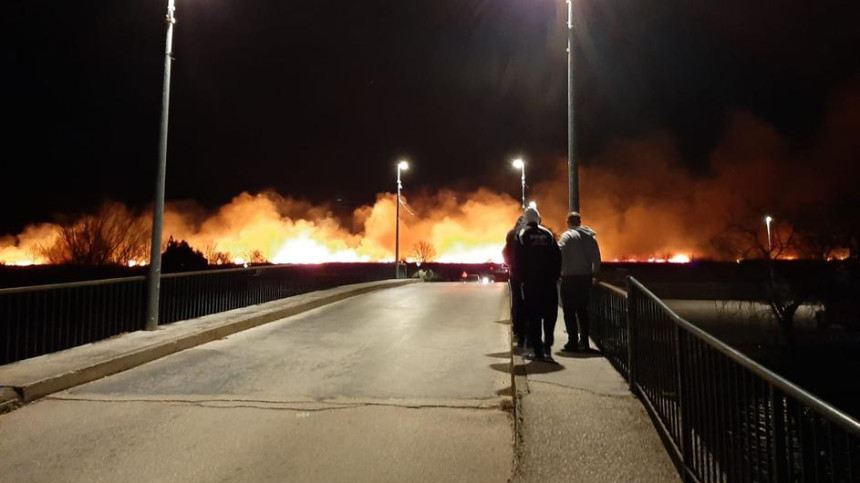 Kod Metkovića izbio veliki požar, vatra se širi...