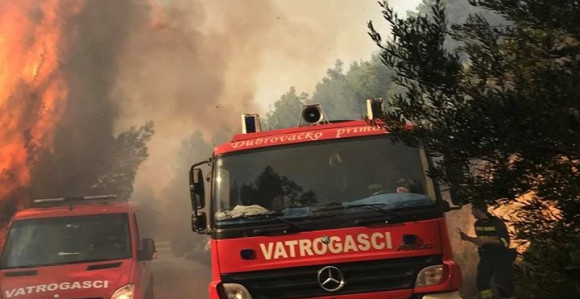 Požar guta gustu šumu kod Stona na Pelješcu