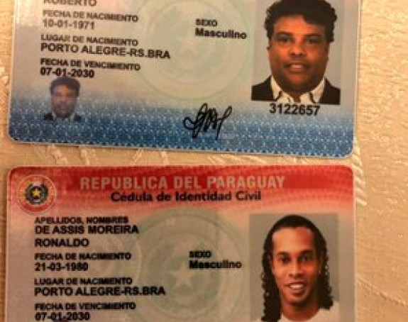 Uhapšen Ronaldino i njegov brat u Paragvaju