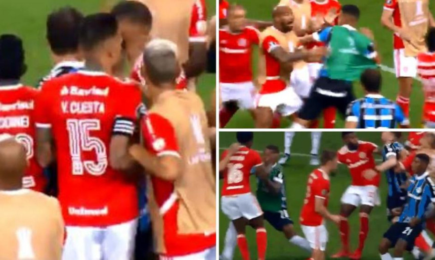 Masovna tuča na terenu, podijeljeno osam crvenih
