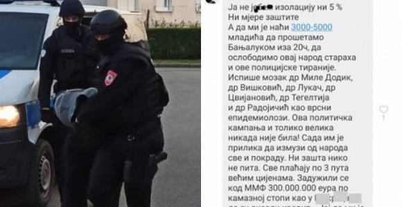 Pozvao na strijeljanje političare, ubrzo uhapšen