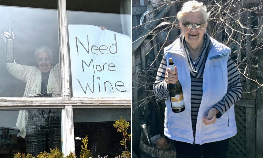 Ovoj bakici (82) fali još vina u karantinu!