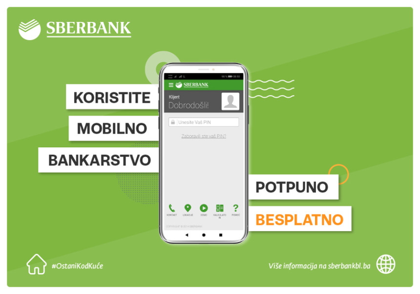 Sberbank Banjaluka nudi besplatno mobilno bankarstvo