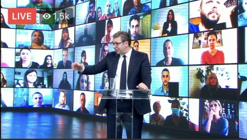 Vučić sa prvog onlajn skupa: Ovo su izbori o budućnosti