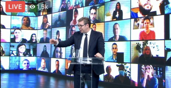 Vučić sa prvog onlajn skupa: Ovo su izbori o budućnosti
