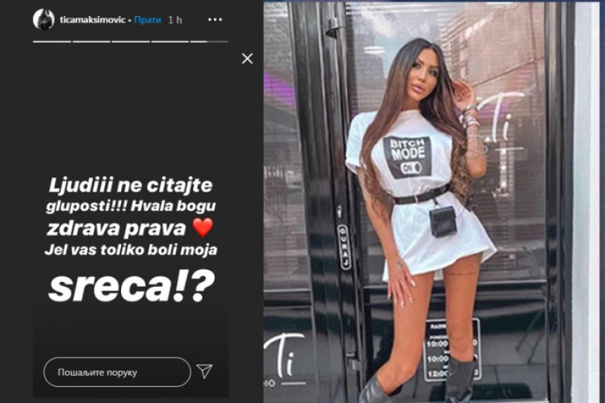 Tijana Ajfon se oglasila na Instagramu