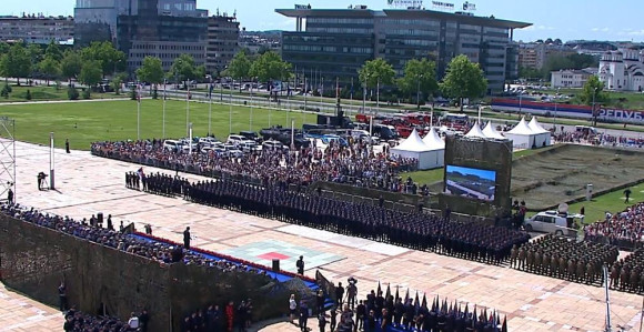 Dan MUP-a Srbije: Vježbe ispred Palate Srbija