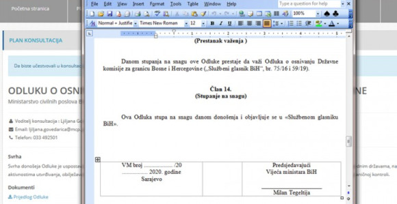 Kakva greška u odlukama Savjeta ministara BiH