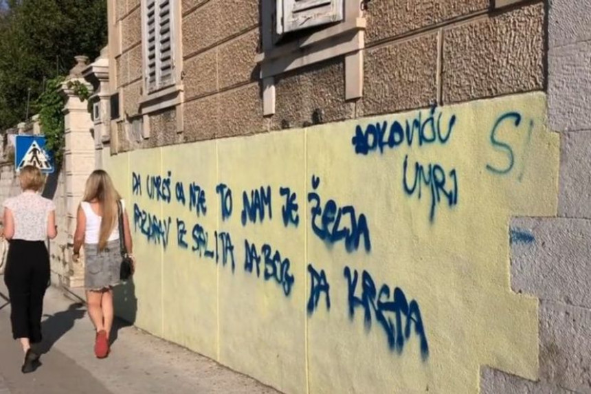 Prekrečen sraman grafit protiv Đokovića u Splitu