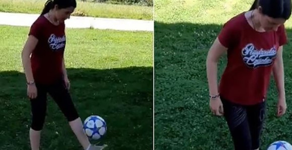 Oduševila fanove: Jelena žonglira kao Maradona