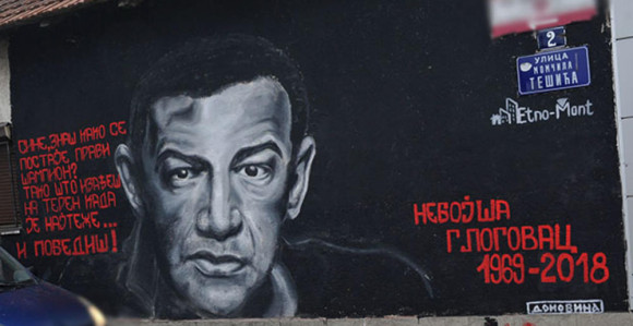 SRAMOTA: Prelepljen mural Nebojši Glogovcu u Užicu!