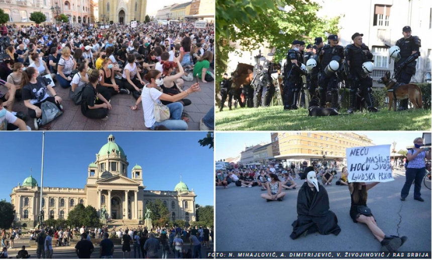 Beograd: Treći dan protesta počeo u mirnoj atmosferi