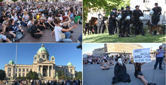 Beograd: Treći dan protesta počeo u mirnoj atmosferi