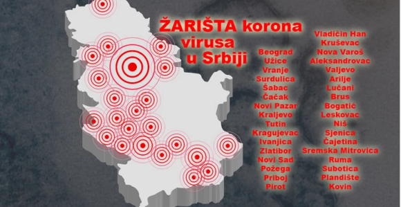 Crvena zona Srbije: Sve više gradova postaje žarište