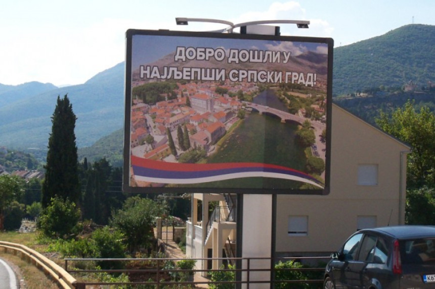 Bilbord u Trebinju kao odgovor na provokacije