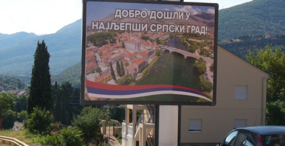 Bilbord u Trebinju kao odgovor na provokacije